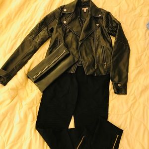 Vegan leather jacket- juniors XS